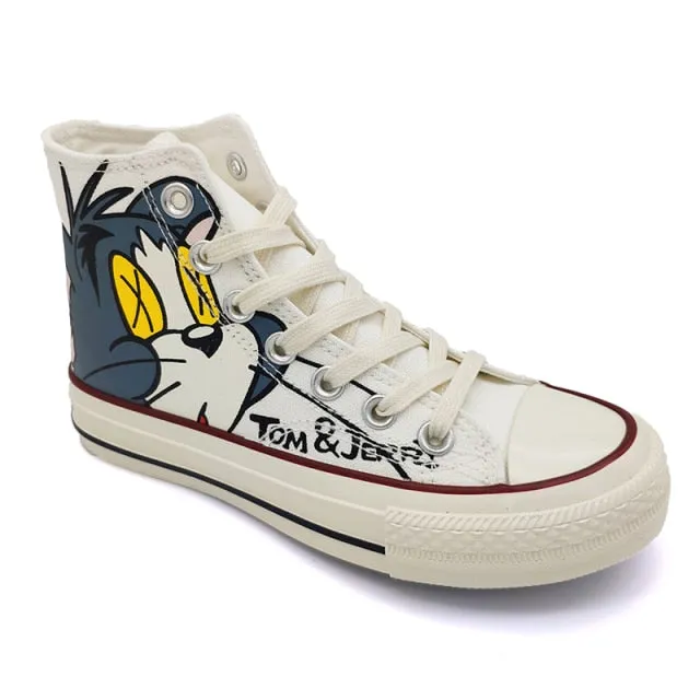 AshoreShop Womens Platform High Cartoon Printed Sneaker Shoes