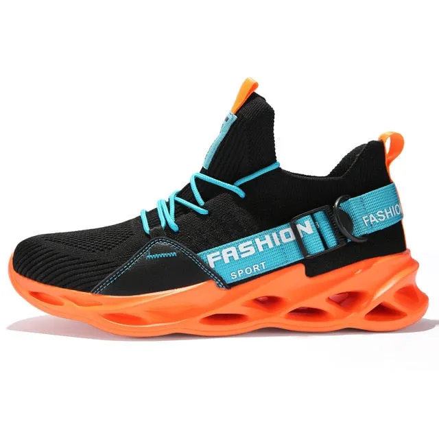 Black, Blue & Orange Sneakers Running Shoes