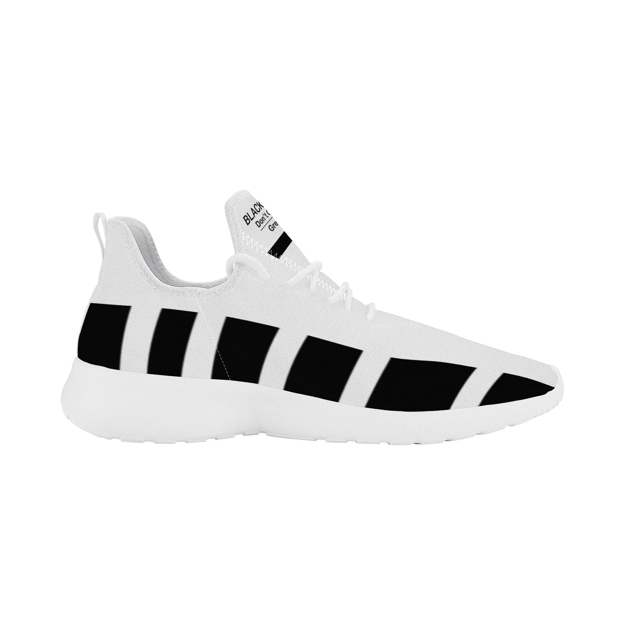 Black People Mesh Knit Sneaker - White