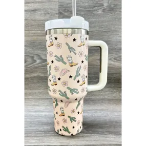 CACTUS BOOTS STAINLESS STEEL TUMBLERS CUP 40oz