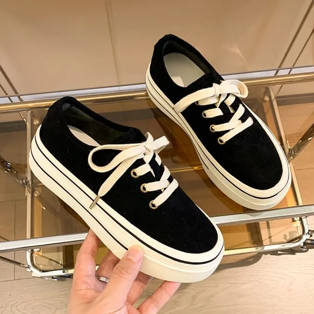 Canvas Platform Sneakers