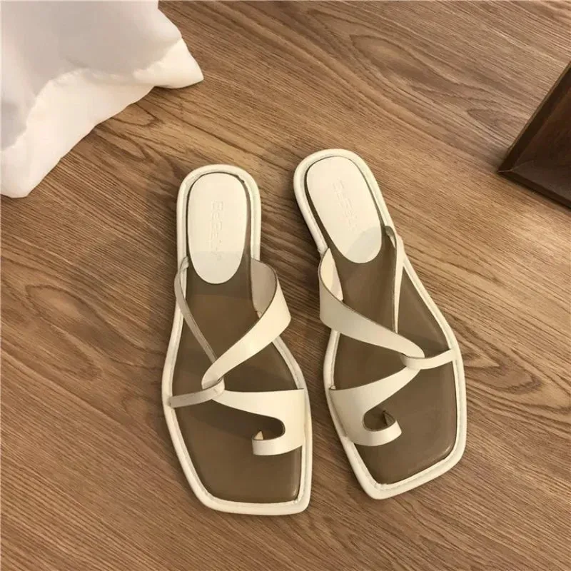 Clip Toe Flat Casual Non-slip Eco Leather Women's Summer Sandals