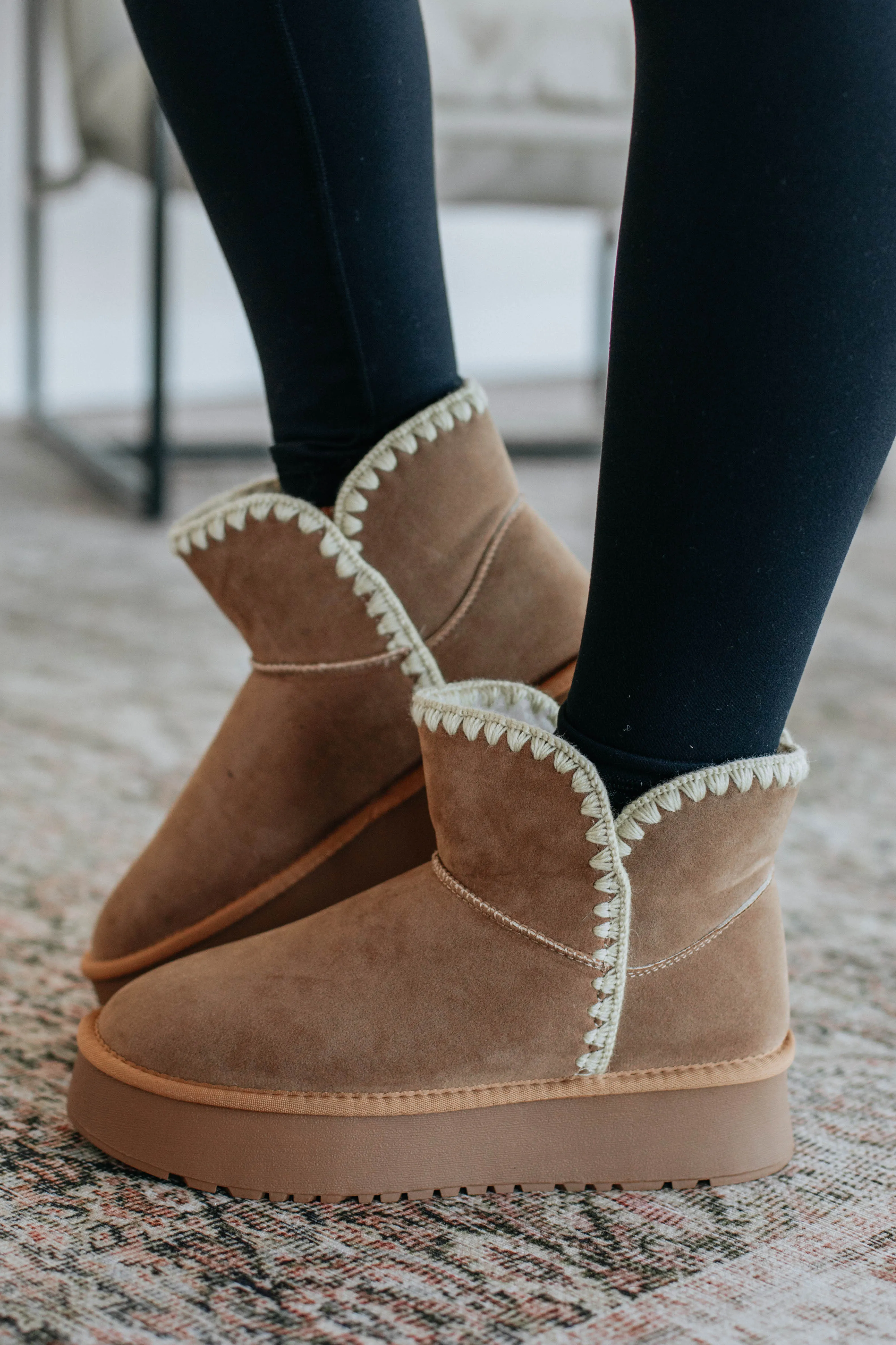 Committed To Cozy Boots - Camel