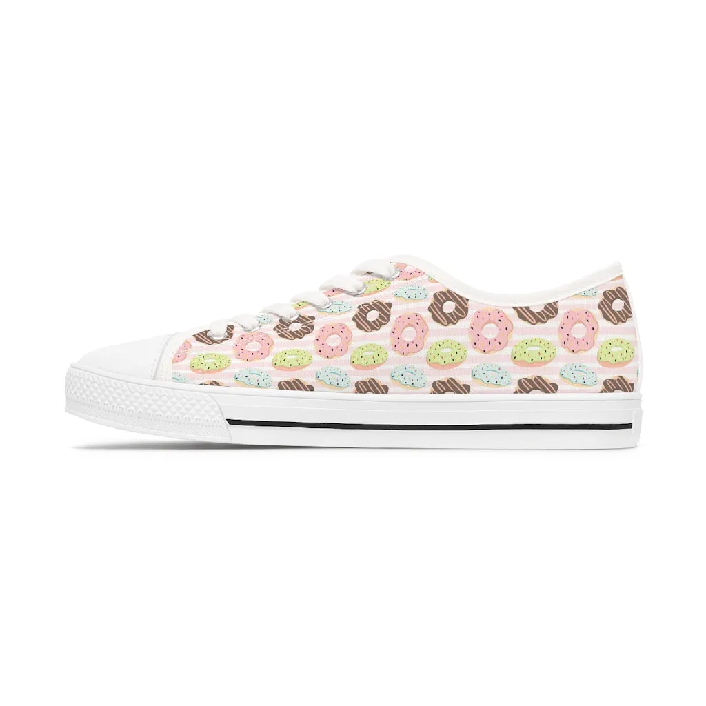 Creamy Donuts Women's Low Top Sneakers