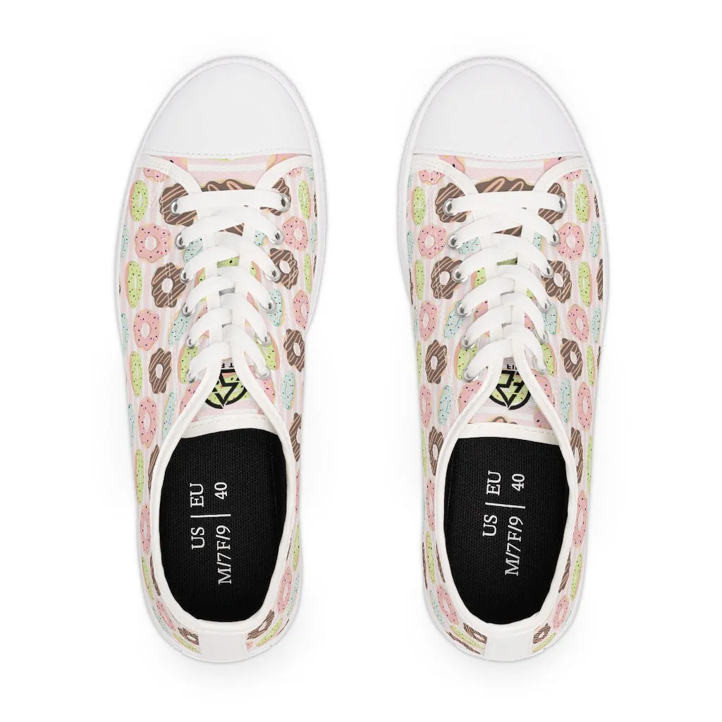 Creamy Donuts Women's Low Top Sneakers