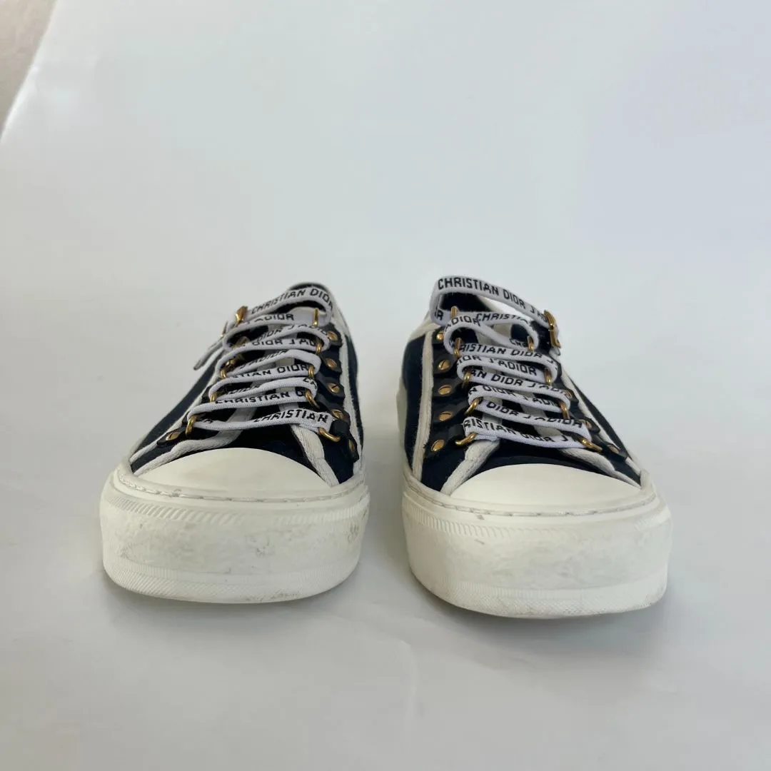 Dior Canvas Trim Walk'N'Dior Low Top Sneakers, 37