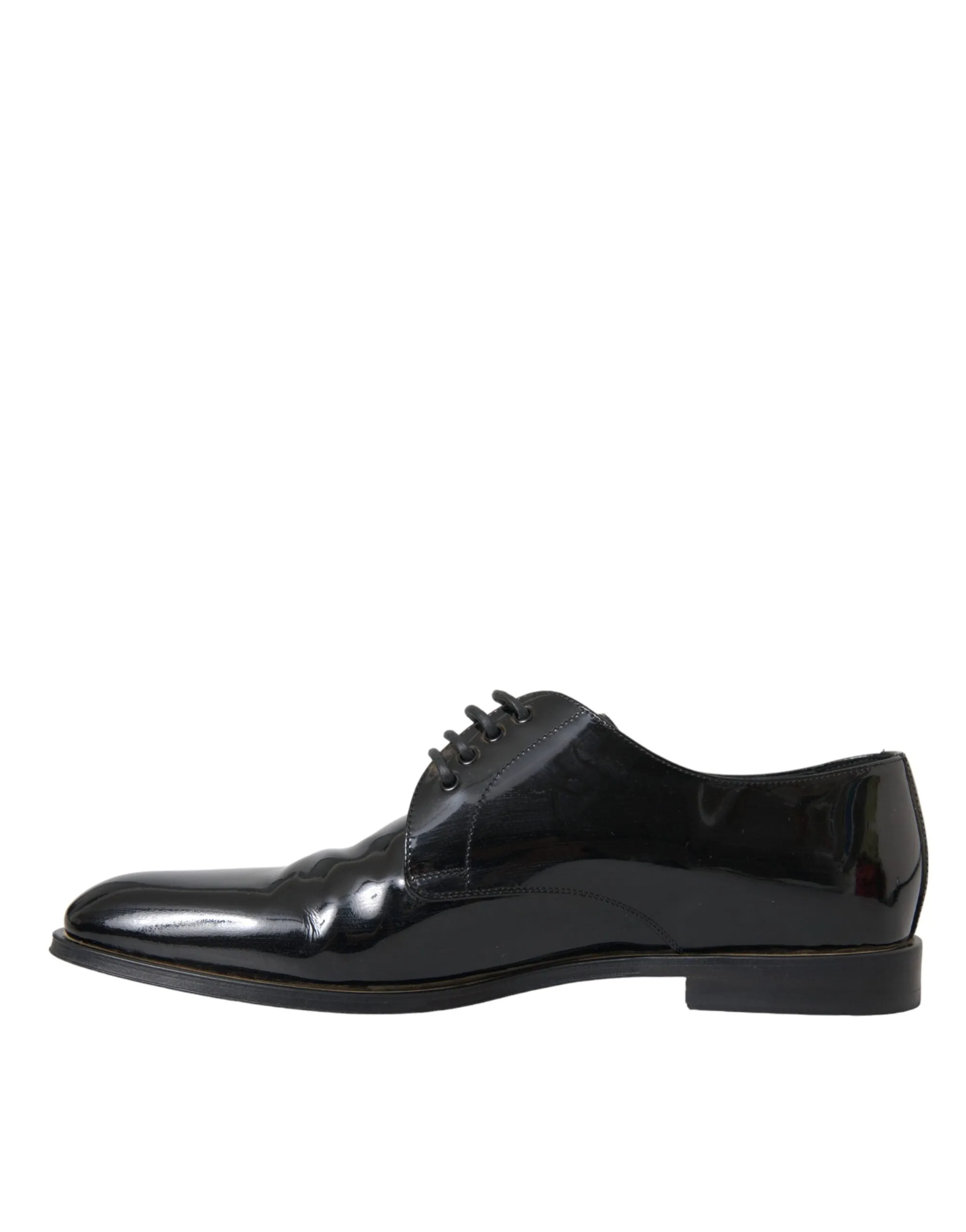 Dolce & Gabbana Black Patent Leather Derby Formal Dress Shoes