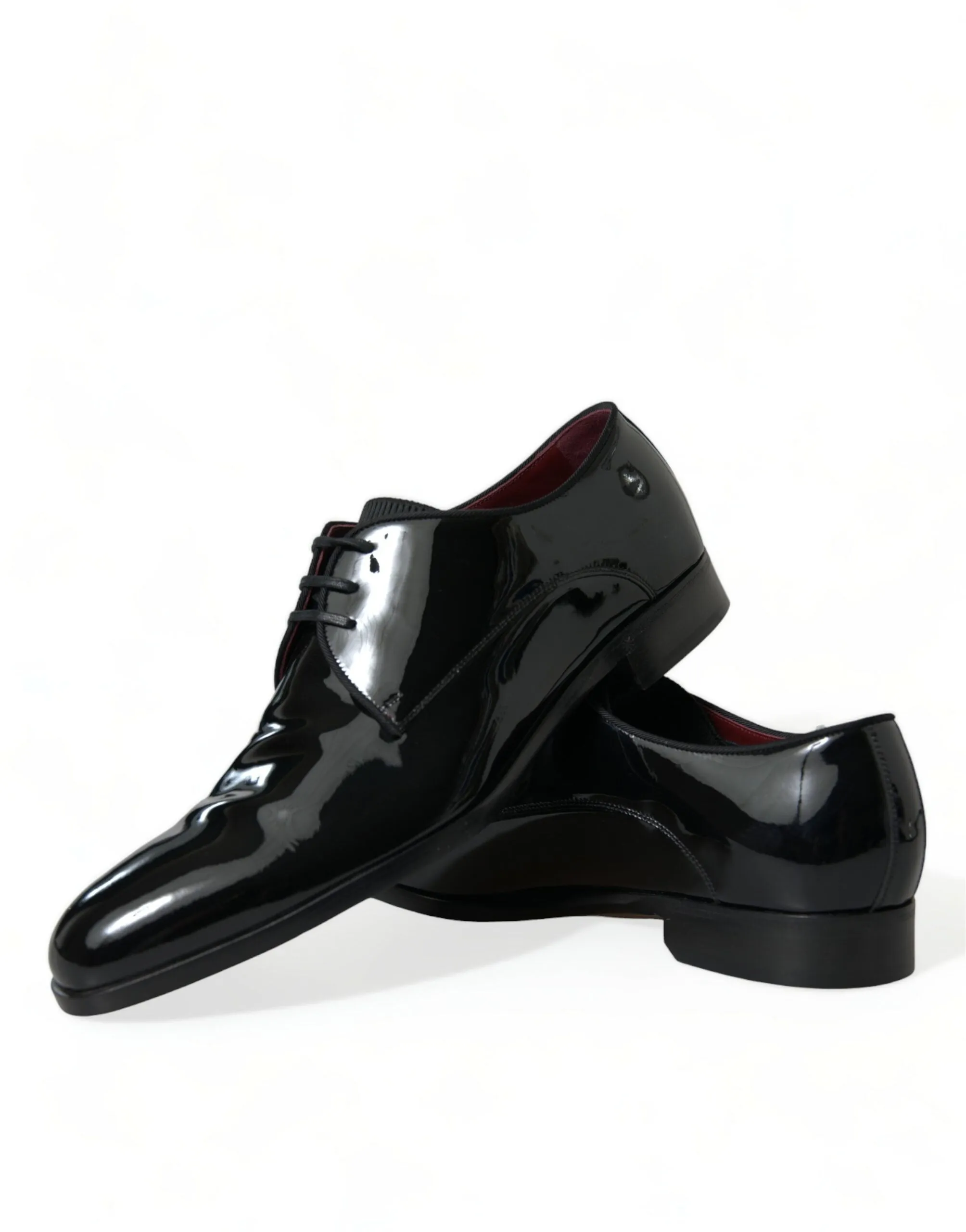 Dolce & Gabbana Elegant Black Calfskin Leather Derby Shoes