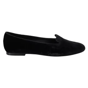 Dolce & Gabbana Elegant Black Silk-Blend Loafers