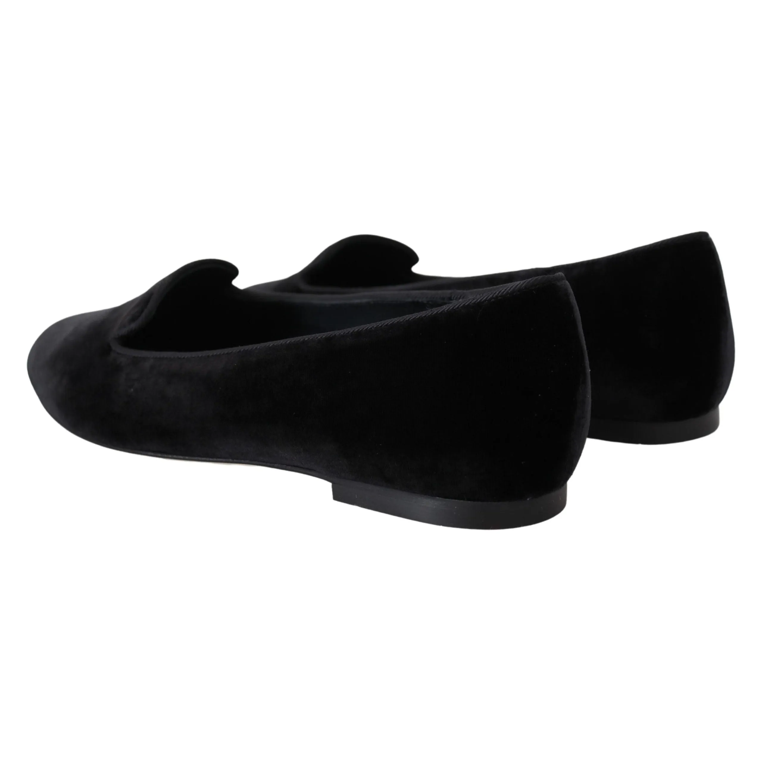 Dolce & Gabbana Elegant Black Silk-Blend Loafers