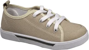 grey canvas lace up sneakers for youth size 11-3 Case of 18