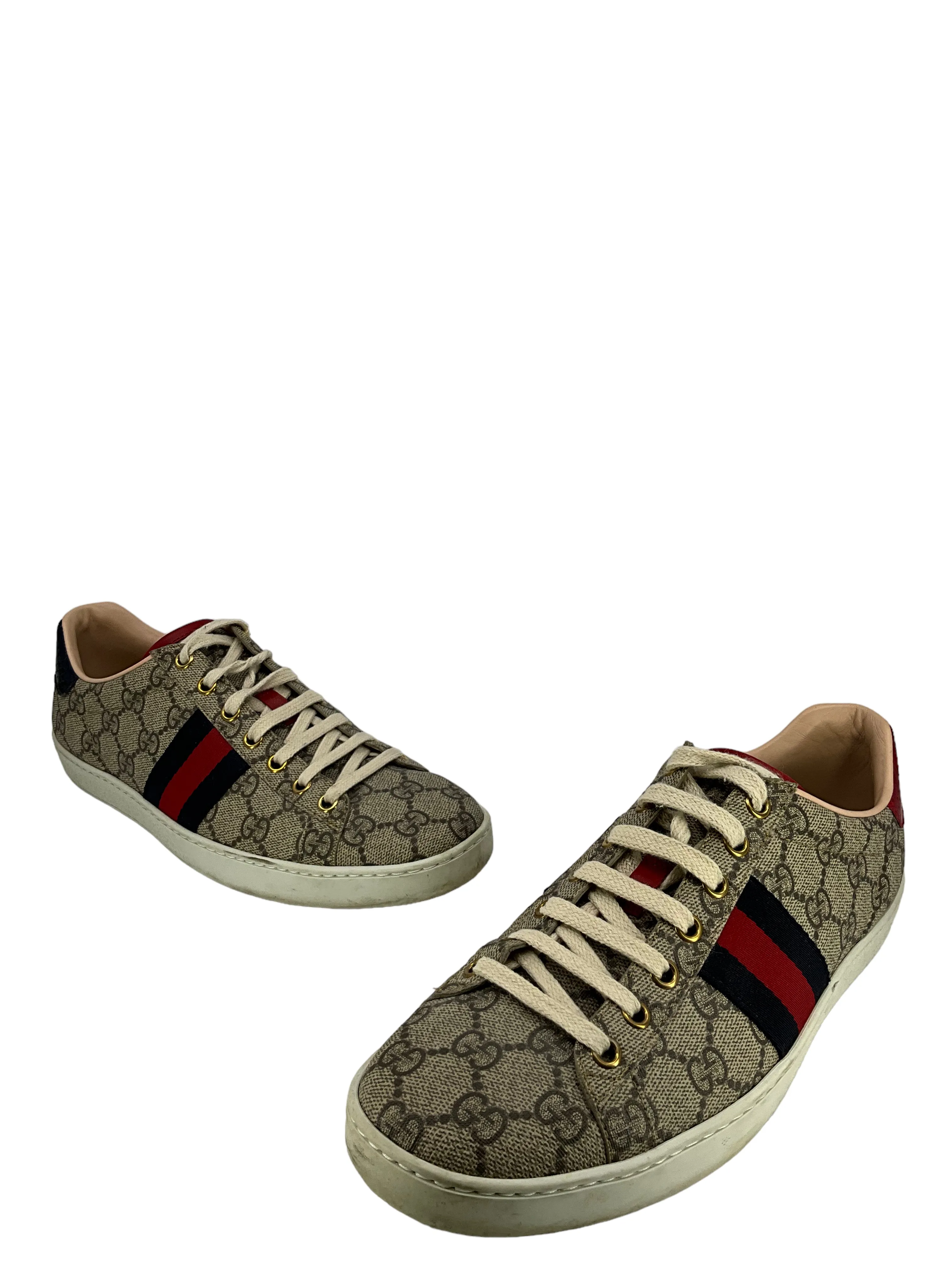 Gucci Women's Ace GG Supreme Canvas Low Top Sneakers Size 8.5