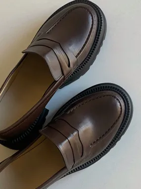 Leather Loafers Brown