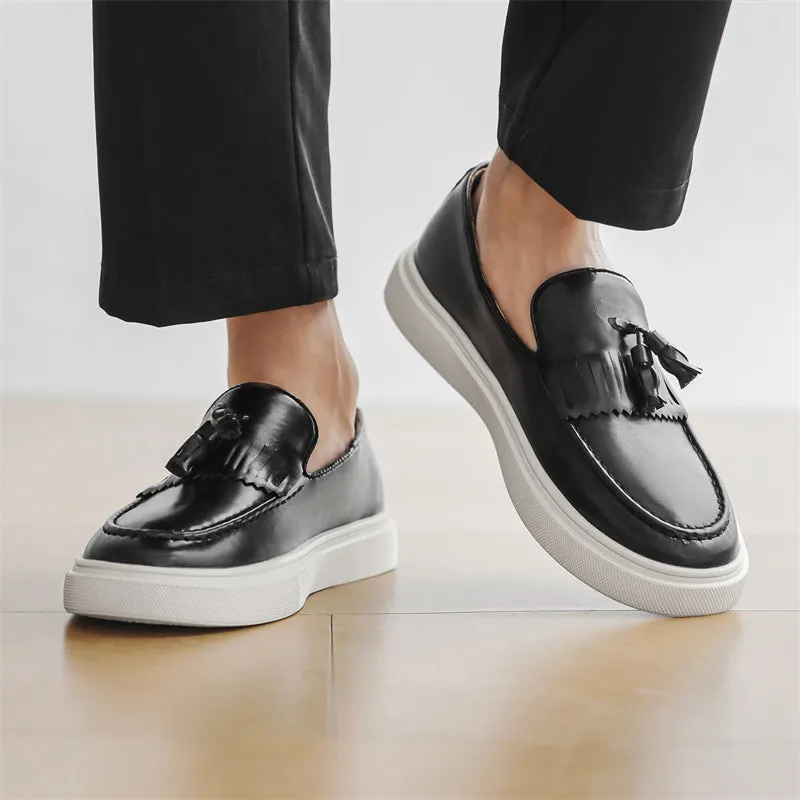 Luxury Croco Tassel Penny Loafers