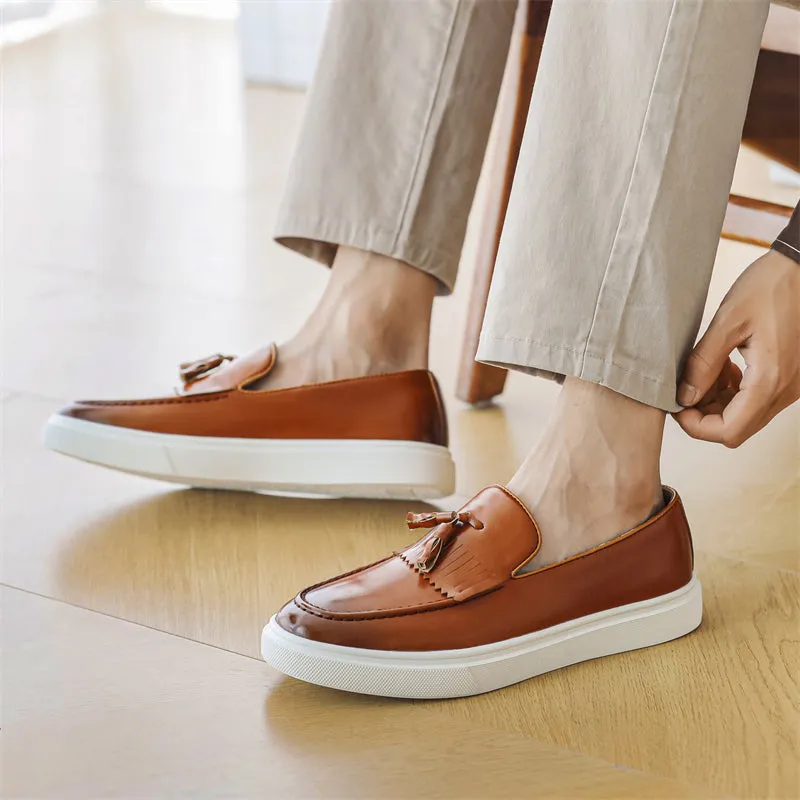 Luxury Croco Tassel Penny Loafers