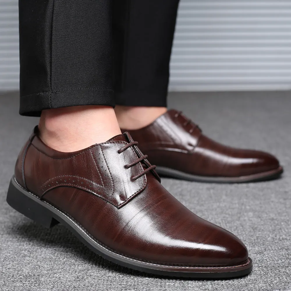 Men's Brogue Plain Derby Shoes