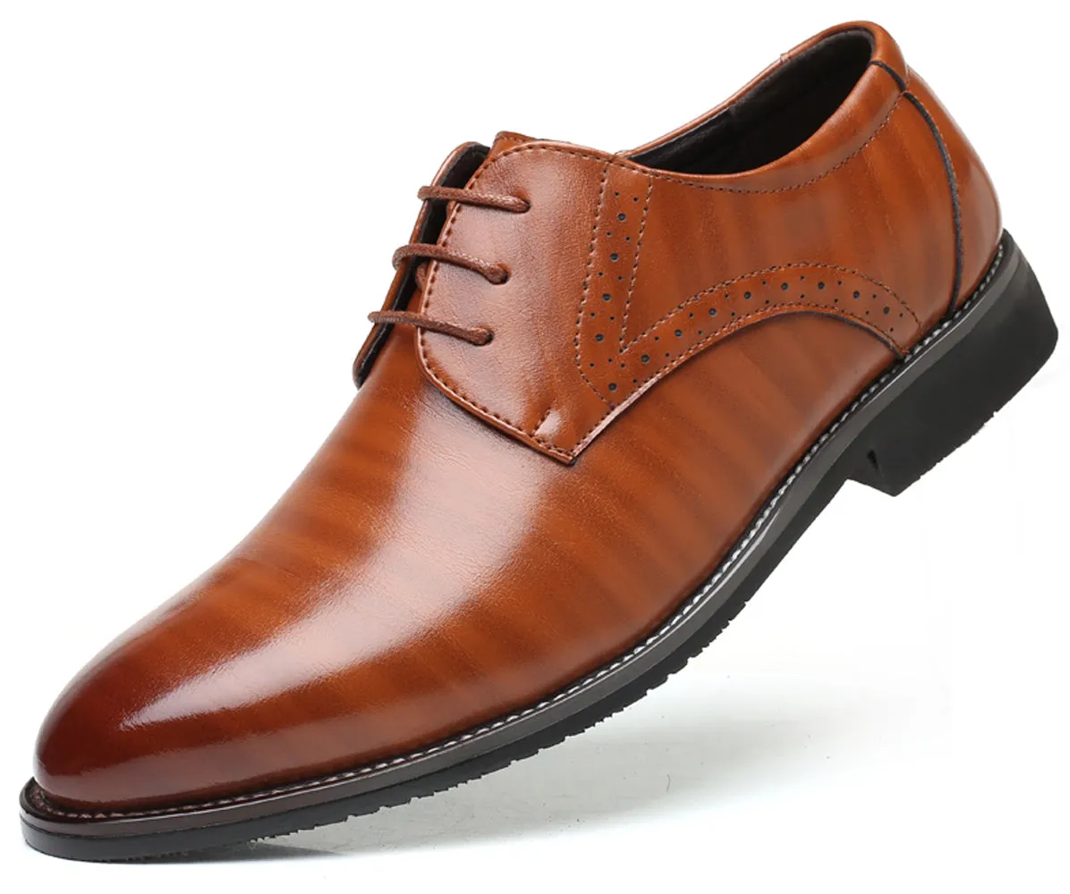 Men's Brogue Plain Derby Shoes