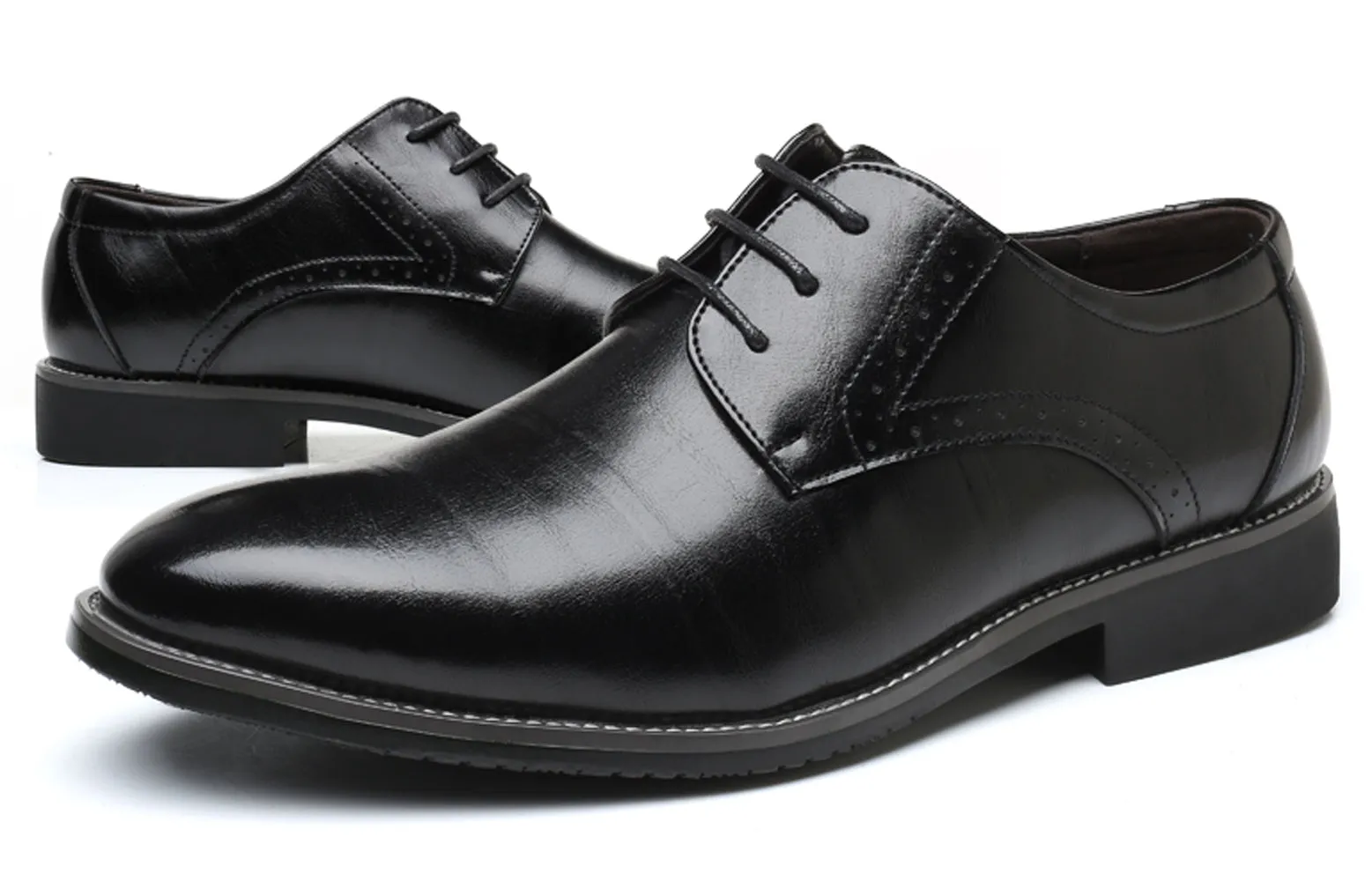 Men's Brogue Plain Derby Shoes