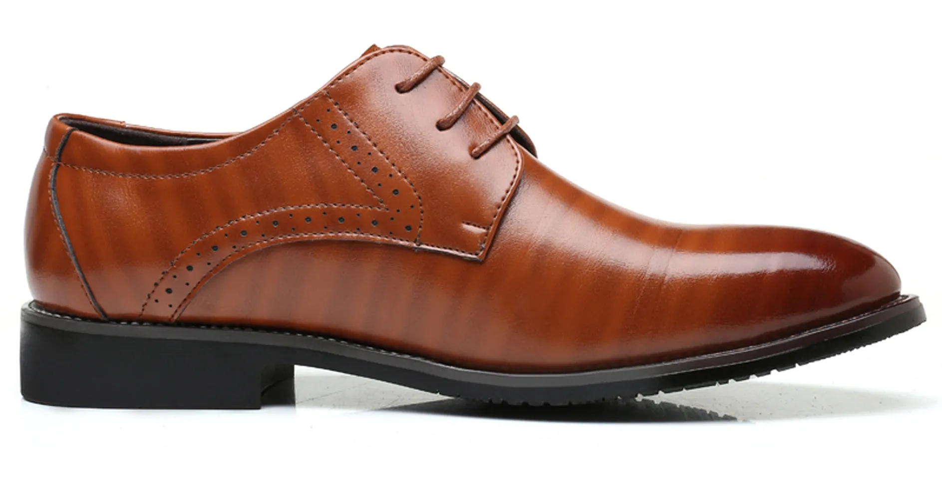 Men's Brogue Plain Derby Shoes