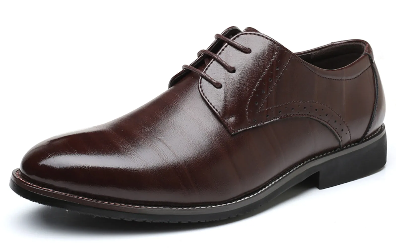 Men's Brogue Plain Derby Shoes