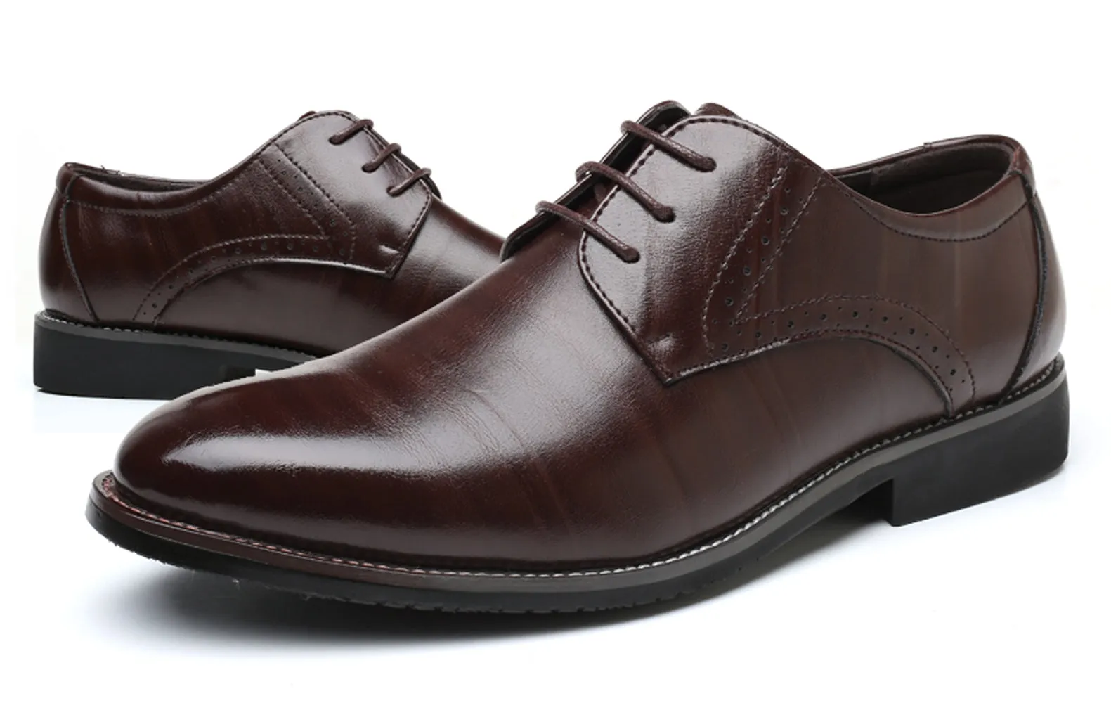 Men's Brogue Plain Derby Shoes