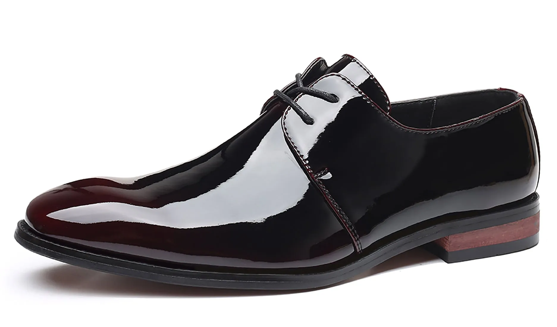 Men's Pattern Leather Shiny Derby Shoes