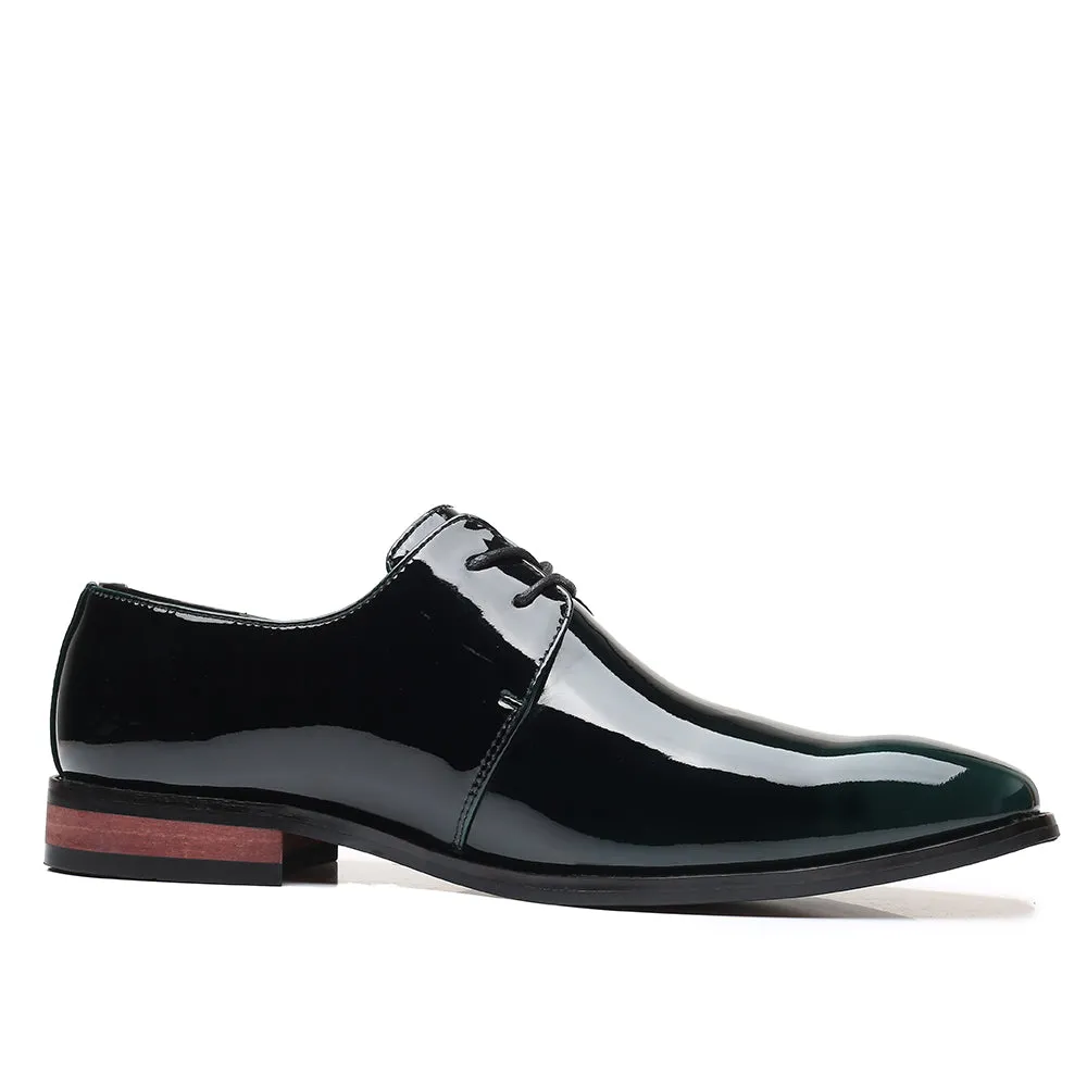 Men's Pattern Leather Shiny Derby Shoes