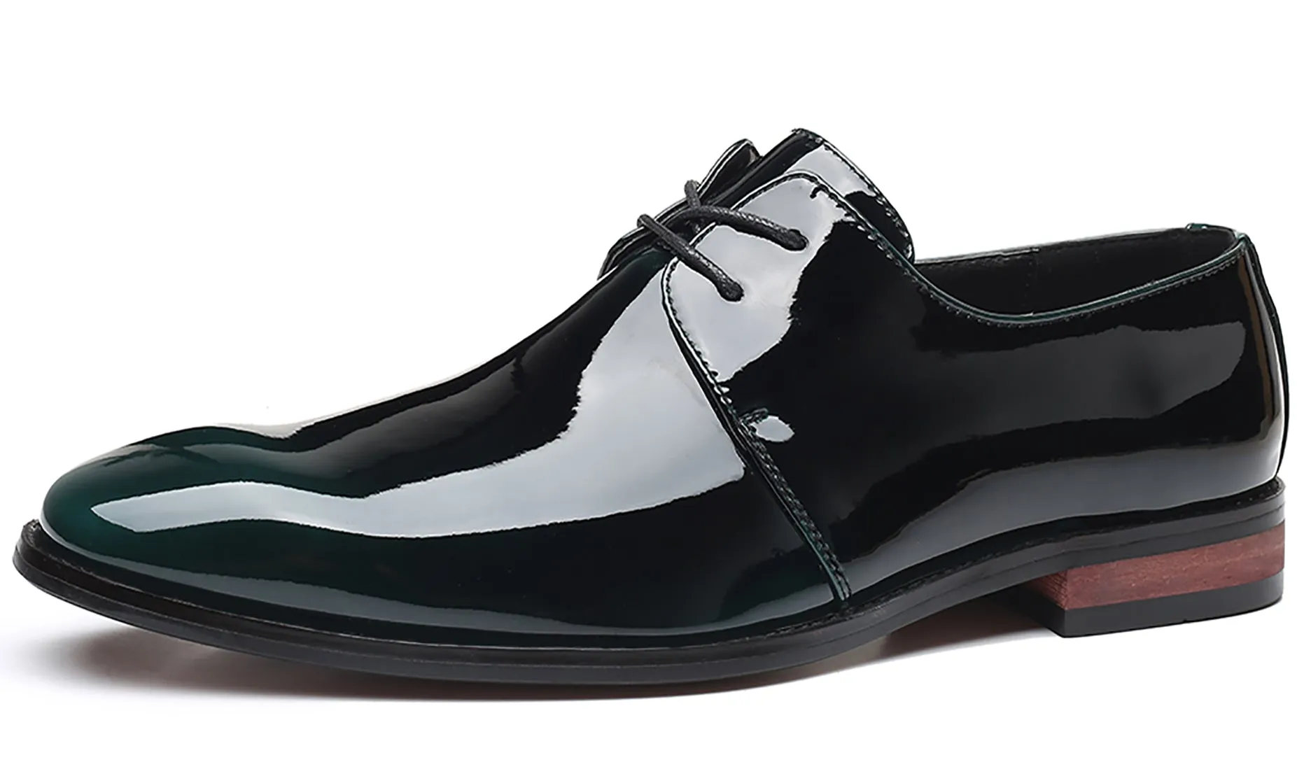 Men's Pattern Leather Shiny Derby Shoes