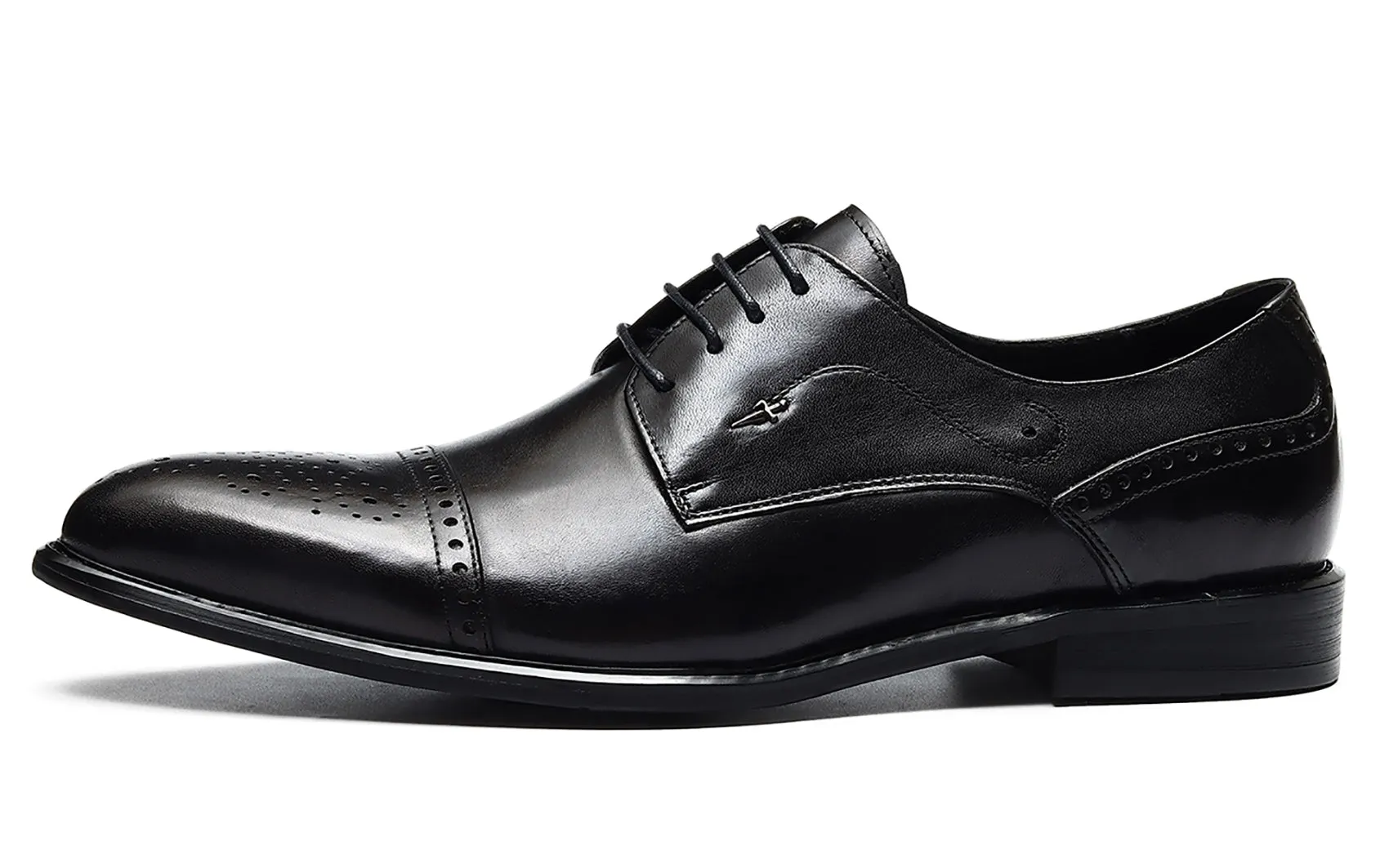 Men's Pointed Toe Brogues Leather Derby