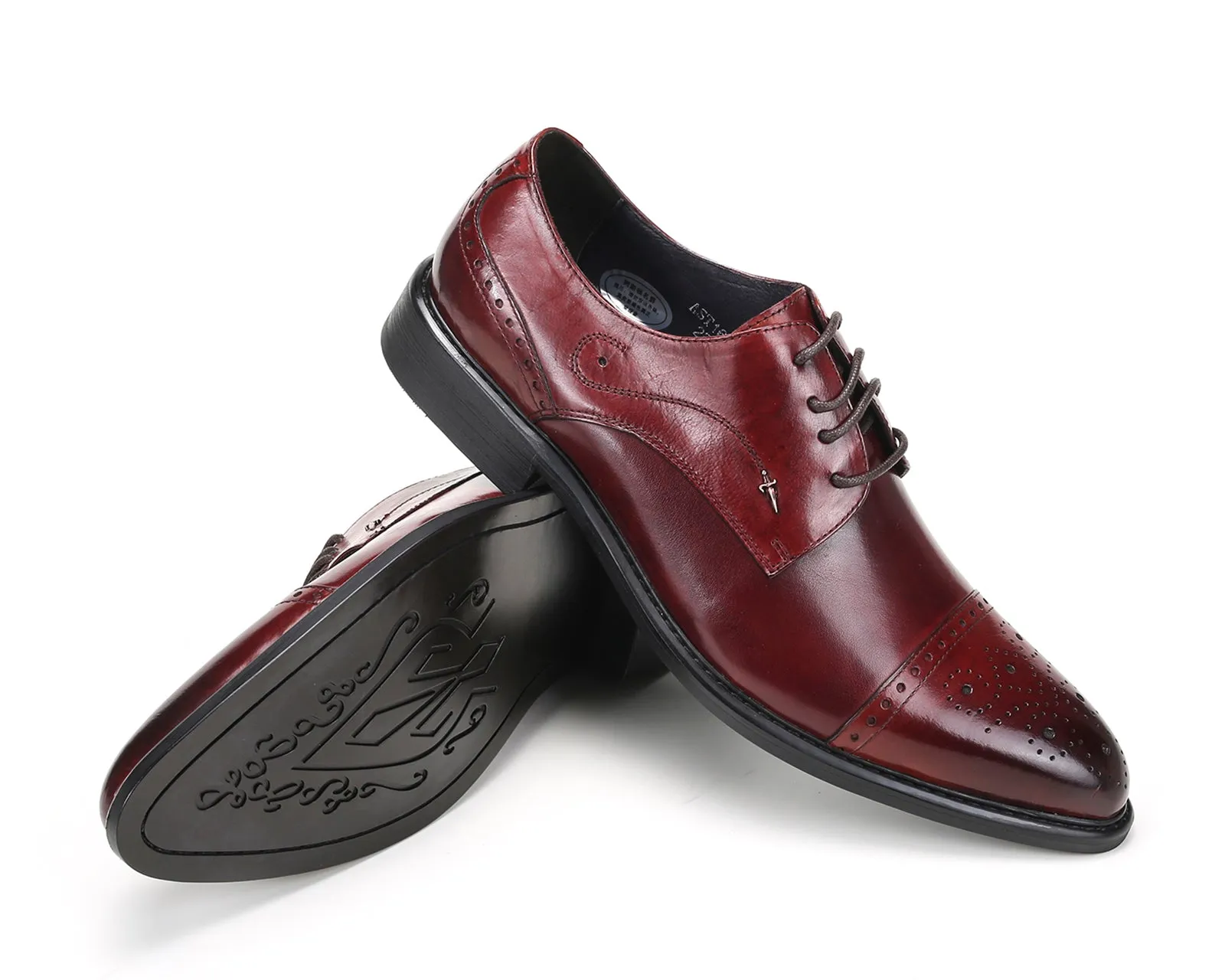 Men's Pointed Toe Brogues Leather Derby