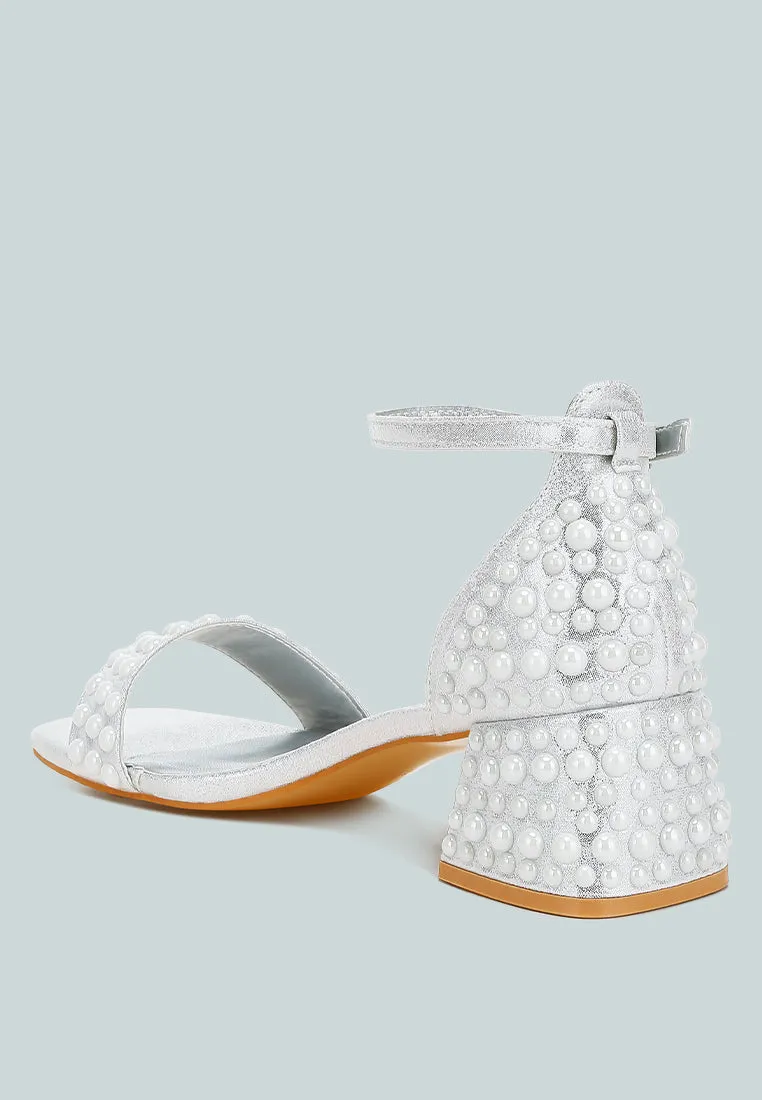 Nocturnal Rhinestone Embellished Shimmer Sandals