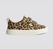 OCA Low Leopard Print Canvas Sneaker Kids