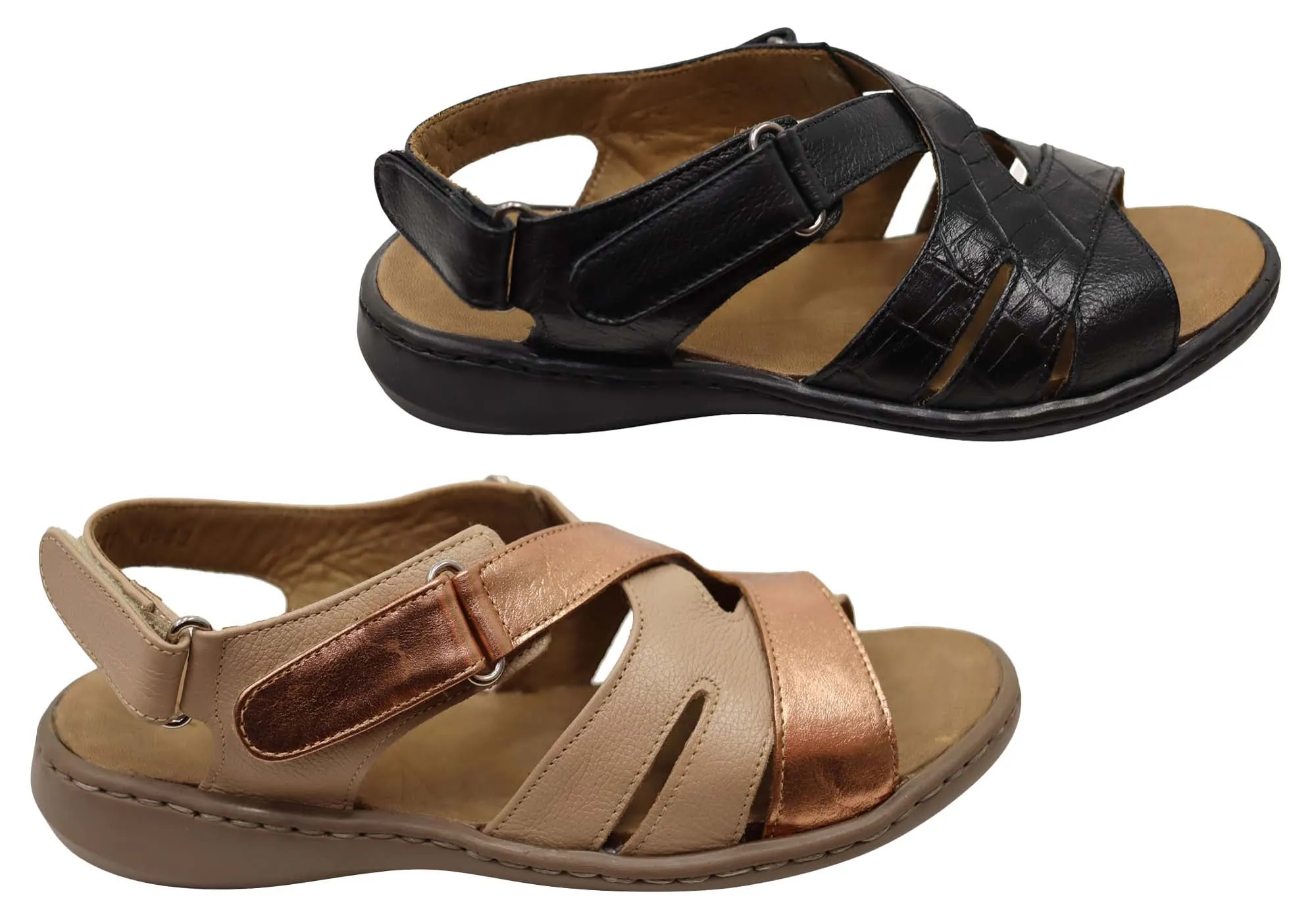 Opananken Larra Womens Comfortable Brazilian Leather Sandals