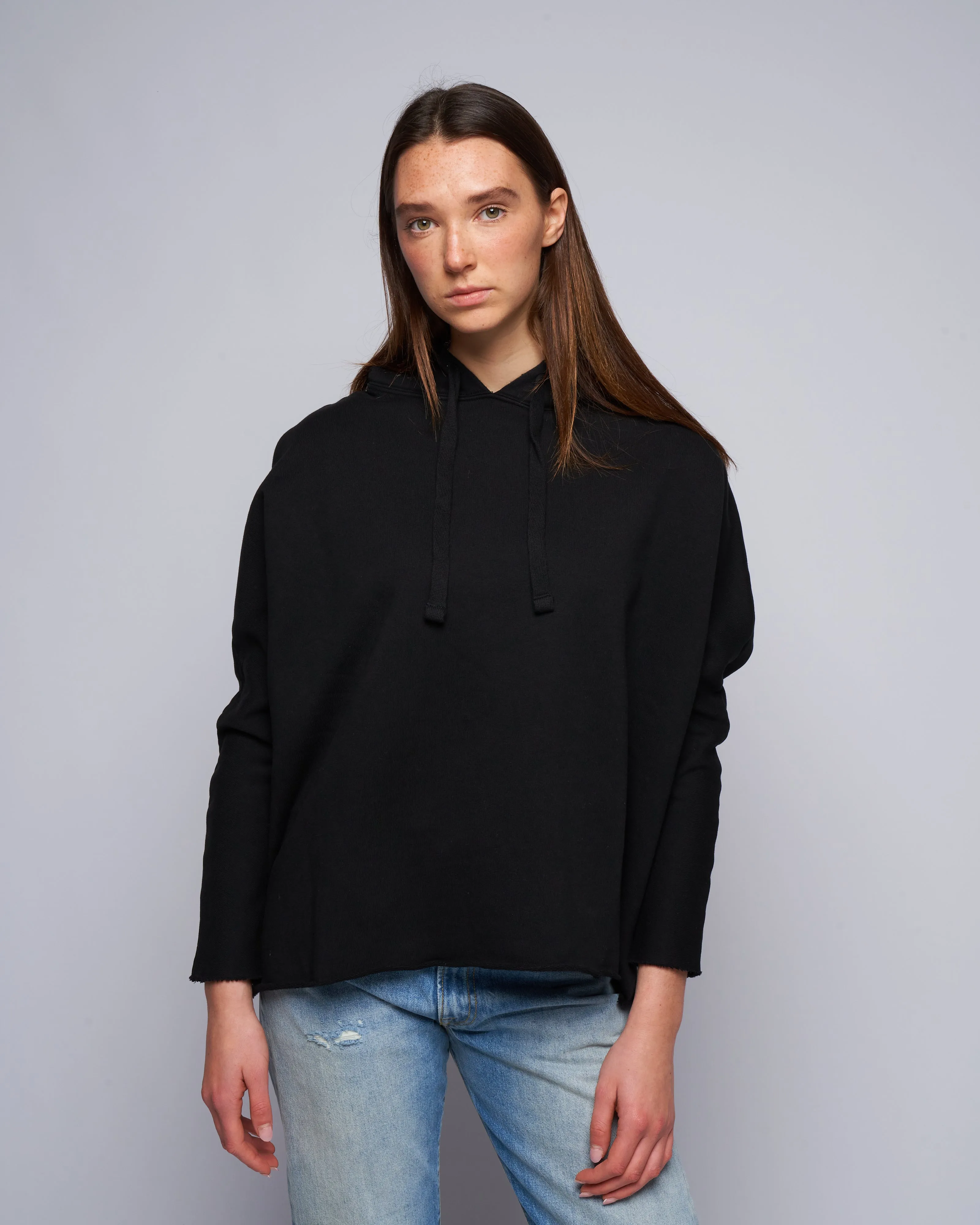 oversized easy hoodie - black