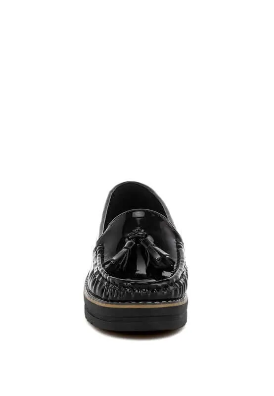 Tassel Detail Flatform Loafers