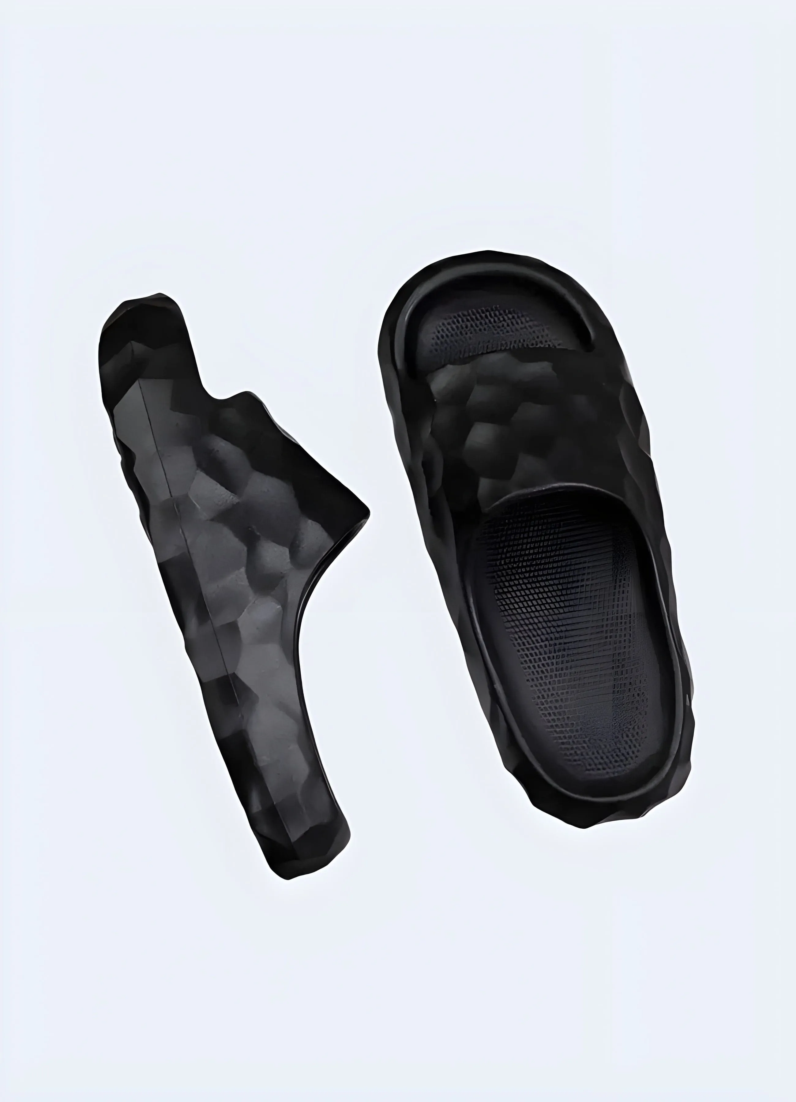 Womens Black Chunky Sandals