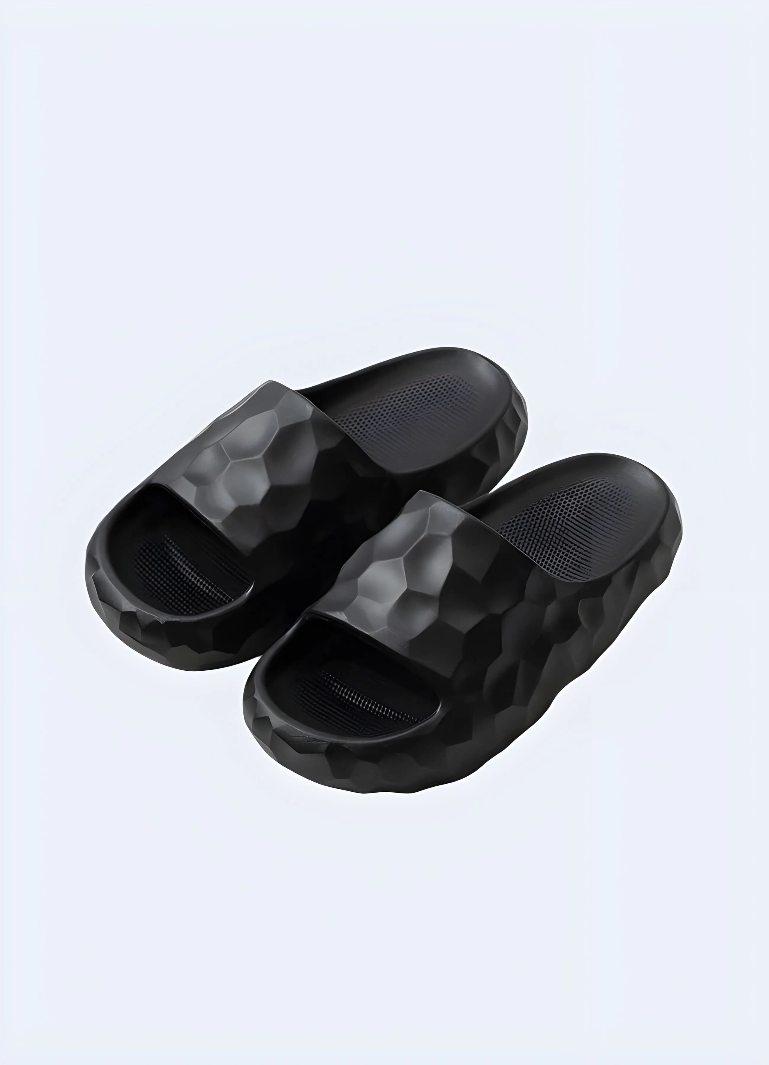 Womens Black Chunky Sandals